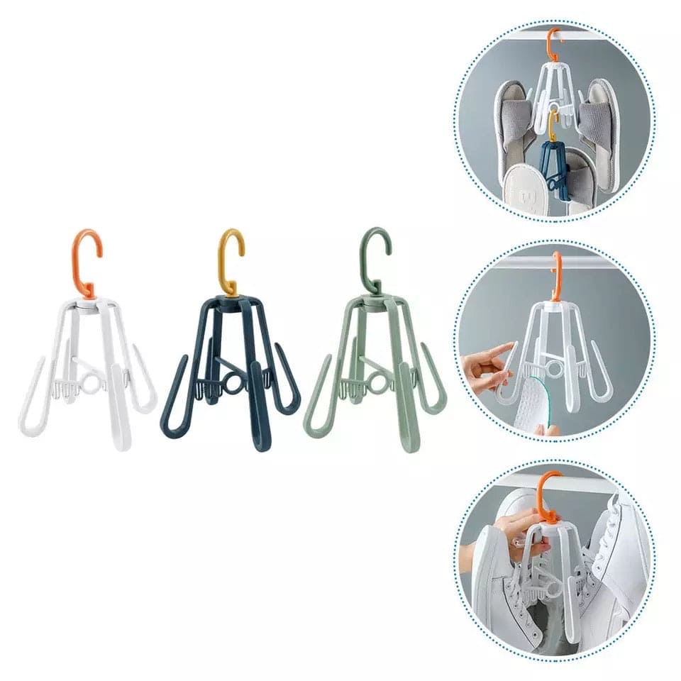 Multipurpose Plastic Shoe Drying Rack, Windproof Clothes Holder, Sandals Hook Home Organizing Tool Multipurpose Plastic Shoe Drying Rack, Windproof Clothes Holder, Sandals Hook Home Organizing Tool